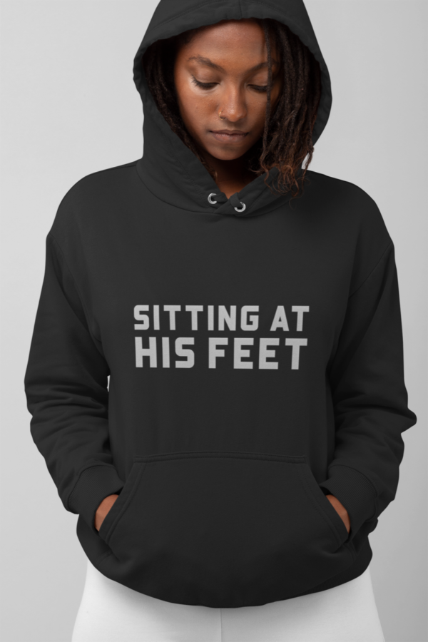 Sitting at His feet Unisex Hoodies - Image 2
