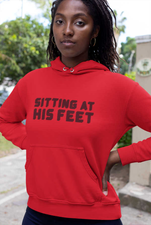 Sitting at His feet Unisex Hoodies